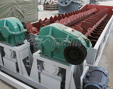 Chute ore washing machine